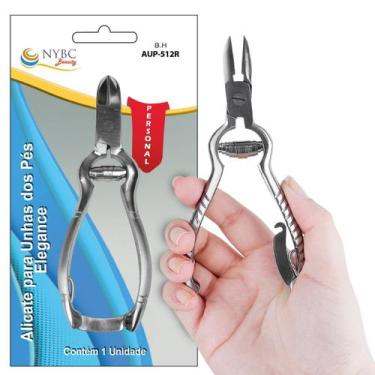 Imagem de Alicate Unha Pé Profissional Aço Inox Prata NYBC Beauty + Capa