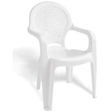 Imagem de Cadeira Plástica Monobloco com Braços Infantil Estampada Catty, Tramontina, Branca