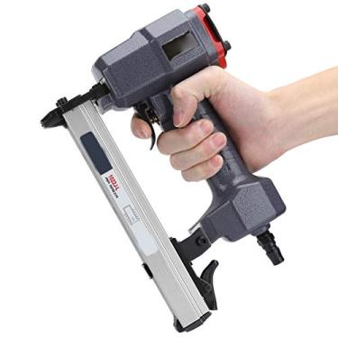 Imagem de Pregador de Ar Pneumático, Pistolas de Pregos Retos Pneumáticos Grampeador de Pregos Pneumáticos para Projetos de Marcenaria, Decoração de Interiores e Projetos de Artesanato