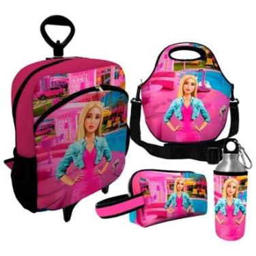 Imagem de Kit Escolar Infantil Mochila de Rodinha + Lancheira Térmica + Necessaire Plus + Squeeze de Alumíni-Unissex