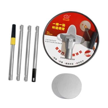 Imagem de Bothyi Lixadeira de drywall, com 5 lençóis, ferramenta de lixamento portátil rotativa de 360 ​​graus, lixadeira de parede para parede seca, Vermelho