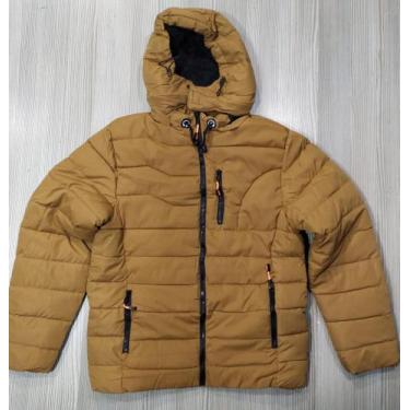 Imagem de Jaqueta Masculina Grossa Peluciada Microfibra Nylon Capuz Removível In