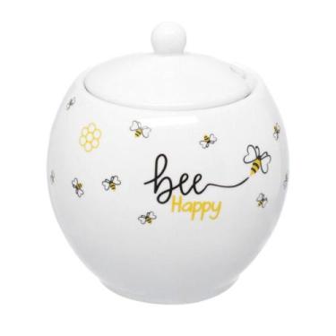 Imagem de Açucareiro Honey em Porcelana 10x10x10,5cm 350ml - Hauskraft