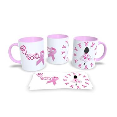 Imagem de Canecas Rosa de Porcelana Personalizadas Outubro Rosa (Mod.12)