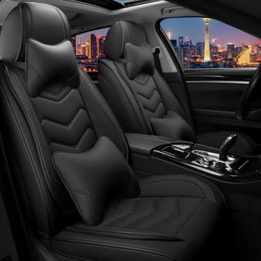 Imagem de Capas de assento de carro para Honda Civic 2000-2025, capa de assento esportiva elegante, capa de assento de carro de couro napa premium. Conjuntos de capas de assento para automóveis (2 assentos