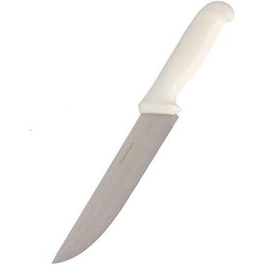 Imagem de Faca Para Cozinha Legumes E Carnes Aço Inox 8 Polegadas Cabo Branco We