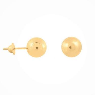 Imagem de Brinco De Ouro 18k 750 Bola Bolinha Adulto 7mm - DR Joias