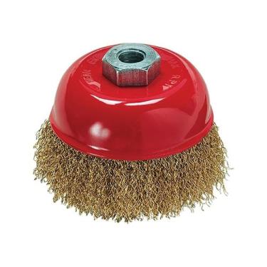 Imagem de Escova De Aço Copo PARA Lixadeira esmerilhadeira 100 mm M14 - SAINT