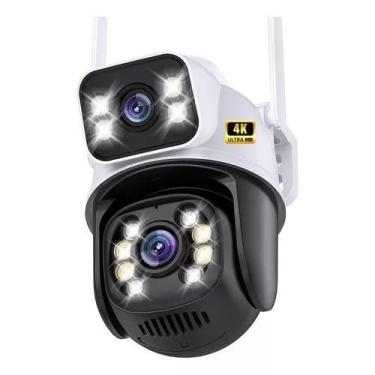 Imagem de Câmera de Segurança Dupla ip Wi-fi Smart Angulo Duplo A28B 3mp - DYANN