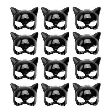 Imagem de KIT C/ 12 Máscaras Da Mulher Gato Com Elástico - CM Presentes e Fantas