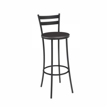 Imagem de Banqueta Alta para Cozinha Kappesberg Jade de Metal com Assento Estofado Cor Preto Fosco 1 Unidade