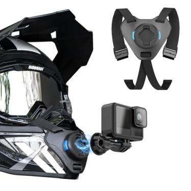 Imagem de SUREWO Suporte magnético de liberação rápida para motocicleta e bicicleta da sujeira compatível com Go Pro Hero 13, 12, 11, 10, 9, 8, 7, DJI Osmo Action 2, 3, 4, 5 Pro, AKASO e a maioria das câmeras