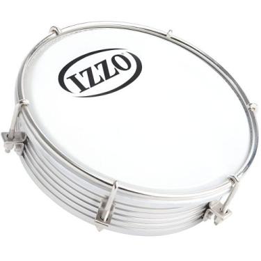 Imagem de Tamborim Izzo Alumínio Anodizado Com Pele Leitosa 6 Polegadas