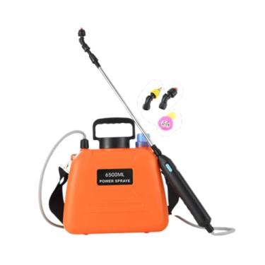 Imagem de ＡＷＨＡＯ Pulverizador elétrico de jardim, pulverizador de água recarregável com bocais de névoa pulverizador de pátio de ervas daninhas para lavagem de carros, 6.5l Orange 26x30cm