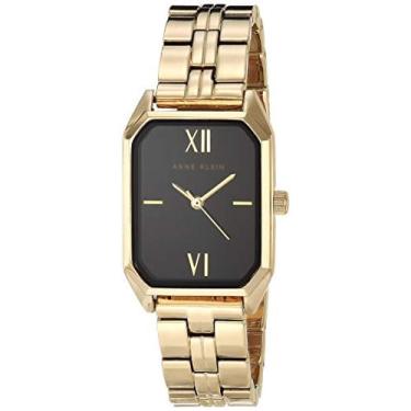 Imagem de Anne Klein Relógio de vestido japonês de quartzo feminino com correia metálica, ouro, 1...