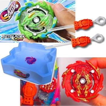 Imagem de Beyblade Original Hasbro - Ace Dragon D5 - Bushin Ashindra A5 - 2 Lançadores - BeyStadium