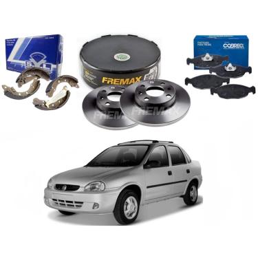 Imagem de Kit sapata disco pastilha freio cobreq syl fremax original chevrolet corsa classic 1.0 2001 A 2010