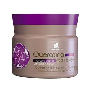 Imagem de Máscara para Cabelos Danificados e Quebradiços barrominas Queratina Complex 500g