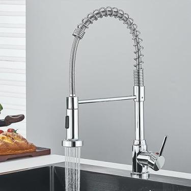 Imagem de TINICO Torneira Cozinha Gourmet Monocomando Aço Inox Com Spray Extensor,Torneiras Mistu...