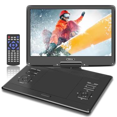 Imagem de BOKYOK Leitor De Dvd Portátil 16,9" Com Tela Giratória Hd 14,1", 6 Horas Reprodução, Alto-Falante Duplo, Última Memória, Suporta Sincronização Tv/Usb/Cartão Sd, Reproduz Todos Os Formatos Disco, Exc