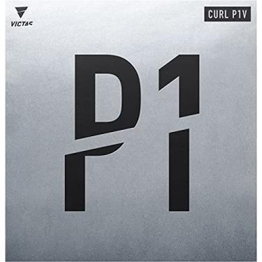 Imagem de VICTAS Curl P1V - Tênis de mesa Long Pips vermelho borracha / 0,5