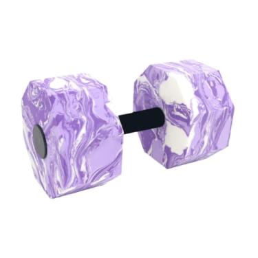 Imagem de rockible Aeróbica de água da água de alta densidade, treinamento, condicionamento físico, exercícios para exercícios de piscina halteres aquáticos para homens, Branco Roxo
