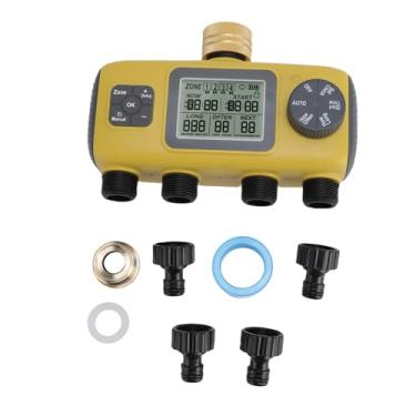 Imagem de 4 Zona Control Timer de Irrigação Timer de Irrigação Smart Sequencial Controle Inteligente Configuração Fácil Para Mangueira de Mangueira de Jardim Ao Ar Livre Timer
