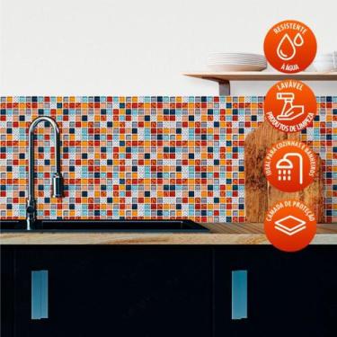 Imagem de Revestimento de Azulejo Pastilhas de Vidro Aurora 300 - Inove Papéis d