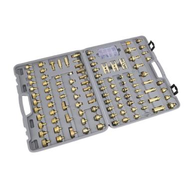 Imagem de 130pcs Kit de Teste de Vazamento de Ar Condicionado de Ar Condicionado de Bronze, Ferramenta de Detecção de Detector de Vazamento Premium para Carro de Caminhão de Carro AC,