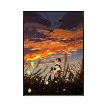 Imagem de Miyazaki Ghibli Anime Grave of the Fireflies Canvas Wall Art Poster Im
