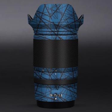 Imagem de Película protetora para lente de câmera, película protetora, película vinly, adesivo premium para Nikon Z 28-75 mm F2.8 decalque fotográfico 28-75 2,8 (azul cruzado)