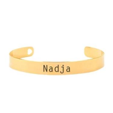Imagem de Bracelete Personalizado Gravação Nome Nadja Banhado Ouro 18K - 999003437-Feminino