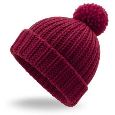 Imagem de Touca Masculina Feminina Gorro Beanie Caida Pom Pom Trico - R. Pires, 
