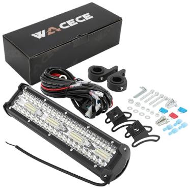 Imagem de Wacece Barra De Luz Led Para Atv 12" 300W 30000Lm Spot Combo Com Chicote Fiação Utv, Trator Rc, Cortador Grama, Carrinho Golfe, Bicicleta Elétrica, À Prova D'Água Ip68, 6000K