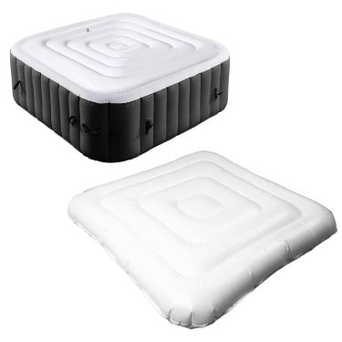 Imagem de 4.2ft Cobertura De Piscina Inflável Cobertura De Piscina Retangular Com Material PVC para Banheira De Hidromassagem Quadrada