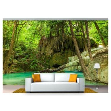 Imagem de Papel De Parede Cachoeira Natureza Mata 3D Nch212 - Você Decora