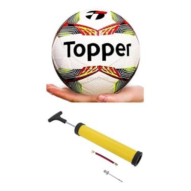 Imagem de Bola De Futebol De Campo Profissional Topper Slick 24 Tamanho Oficial | Ideal para Jogos e Treinos e Lazer Com Bomba De Ar