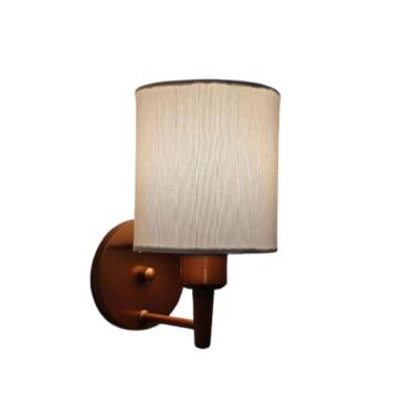 Imagem de Arandela Cilíndrica Md-2009 Base Cobre Cupula em Tecido 14x15cm Branca - Bivolt