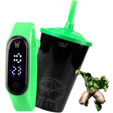Imagem de Kit Relógio Infantil heroi digital bracelete barato nota - Orizom