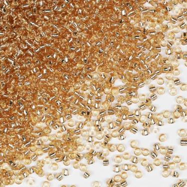 Imagem de Contas de semente de champanhe de 2 mm para fabricação de joias 200 gramas Cerca de 18880 peças, contas de artesanato de vidro 12/0 para fazer brincos, pulseiras, pingentes, joias de cintura, contas