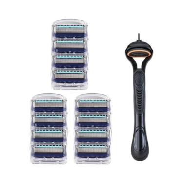 Imagem de Barbeador Manual Masculino De Aço Inoxidável De 5 Camadas, Lâmina Subs