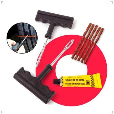 Imagem de Kit Reparo de Pneus Furado Macarrão para Carro e Moto sem Câmara - Mon