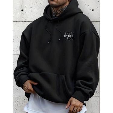 Imagem de Moletom Masculino Canguru Moda Streetwear Side 107 - Core Base, Preto,