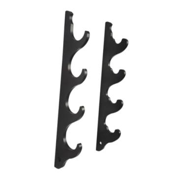 Imagem de menolana Suporte de parede horizontal para taco de beisebol, suporte para taco de softball versátil, cor preta, para acessórios de fãs de esportes, 4 Níveis