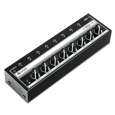 Imagem de HA-800P Amplificador de fone de ouvido, amplificador de áudio estéreo de 8 canais, divisor de fone de ouvido multiportas, mixer para estúdios de gravação e bandas, com 8 portas de saída e 1 porta de