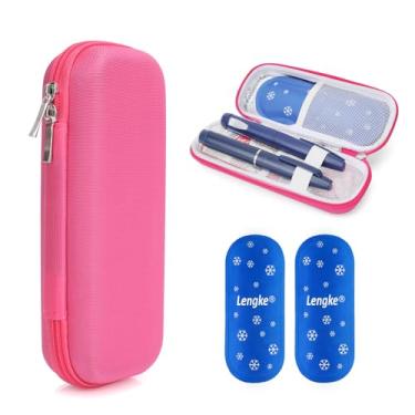 Imagem de WIBOND Estojo De Viagem Para Insulina - Cooler Diabéticos Suprimentos E Medicamentos Com 2 Bolsas Gelo Aprovadas Pela Tsa (Vermelho), H1_Red