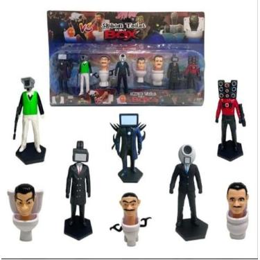 Imagem de Kit 8 Bonecos Skibidi Toilet Cabeça De Privada Brinquedo - Skibidi Toi