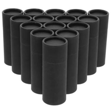 Imagem de ULTECHNOVO 15 Peças De Caixa Tubo Papel, Potes, Embalagem, Tubos Artesanais, Cilindro Papelão, Caixas Perfume, Recipientes Para Bálsamo Labial, Suporte Garrafas, Papelão Kraft, Preto