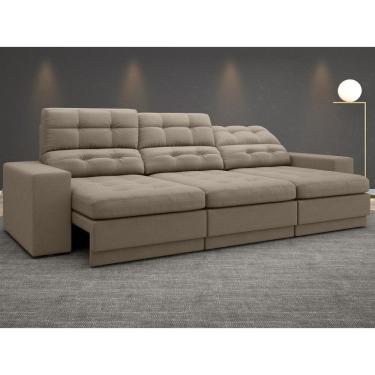 Imagem de Sofá Jobim 2,30m Assento Retrátil e Reclinável Velosuede - NETSOFAS