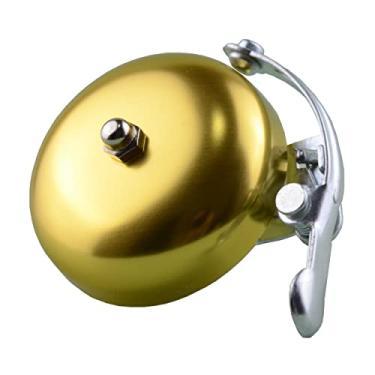 Imagem de Sino de bicicleta de latão clássico, som nítido e alto e nítido para adultos, jovens, chifre de bicicleta elegante para bicicleta de estrada, mountain bike (dourado, prata) (dourado)